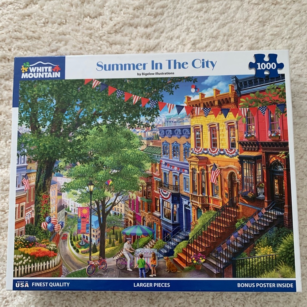 White Mountain Colorful Cityscape Puzzle